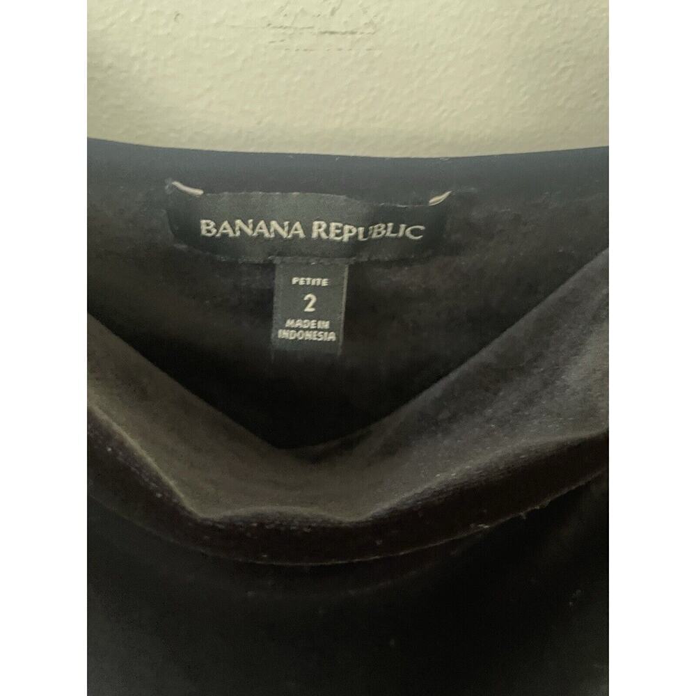 Banana Republic Womens Black Size 2 Velour Sleeveless Jumpsuit Pockets Cropped - Picture 4 of 12